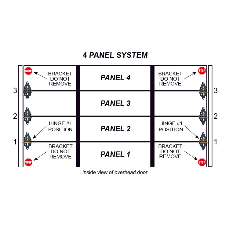 4 Panel Commercial Overhead Door System
