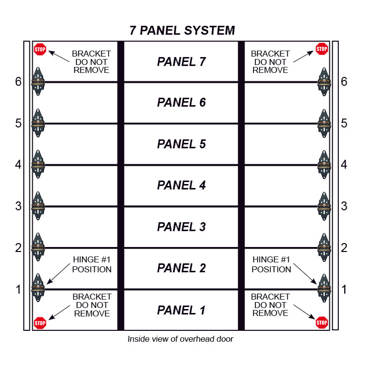 7 Panel Commercial Door Overhead Door System